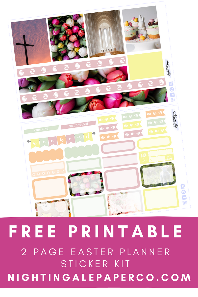 Free Printable Easter Planner Sticker Kit