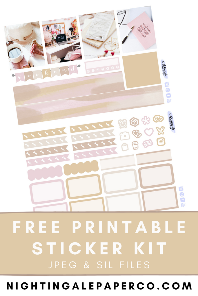 Free Printable 2 Page Planner Sticker Kit – Nightingale Paper Co
