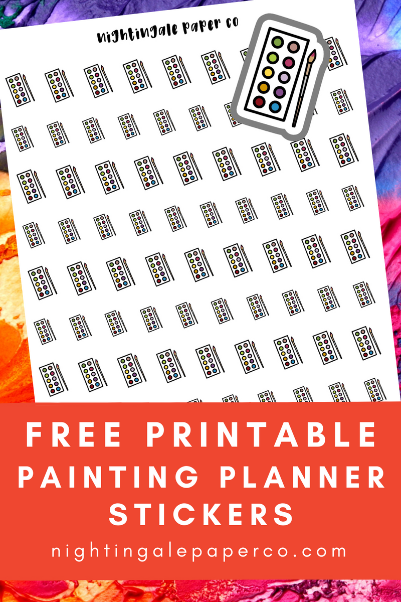 Free Printable Painting Planner Stickers