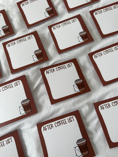 After Coffee List Winston Sticky Notes – Nightingale Paper Co