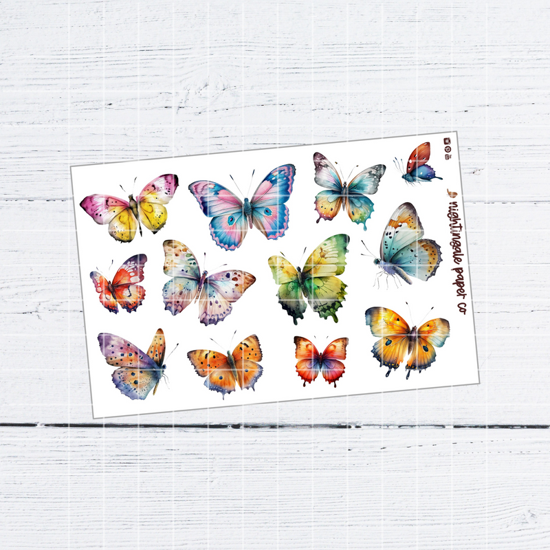 Clear Butterfly Deco Stickers