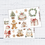 Clear Rustic Christmas Deco Stickers