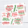 Clear Christmas Bible Journaling Sticker Set