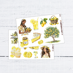 Clear Lemon Deco Stickers (2 Sheet Set)