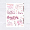 Clear Rose Quartz Bible Journaling Sticker Set