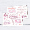 Clear Rose Quartz Bible Journaling Sticker Set