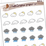 Weather Doodles (Sun, Rain, Clouds)